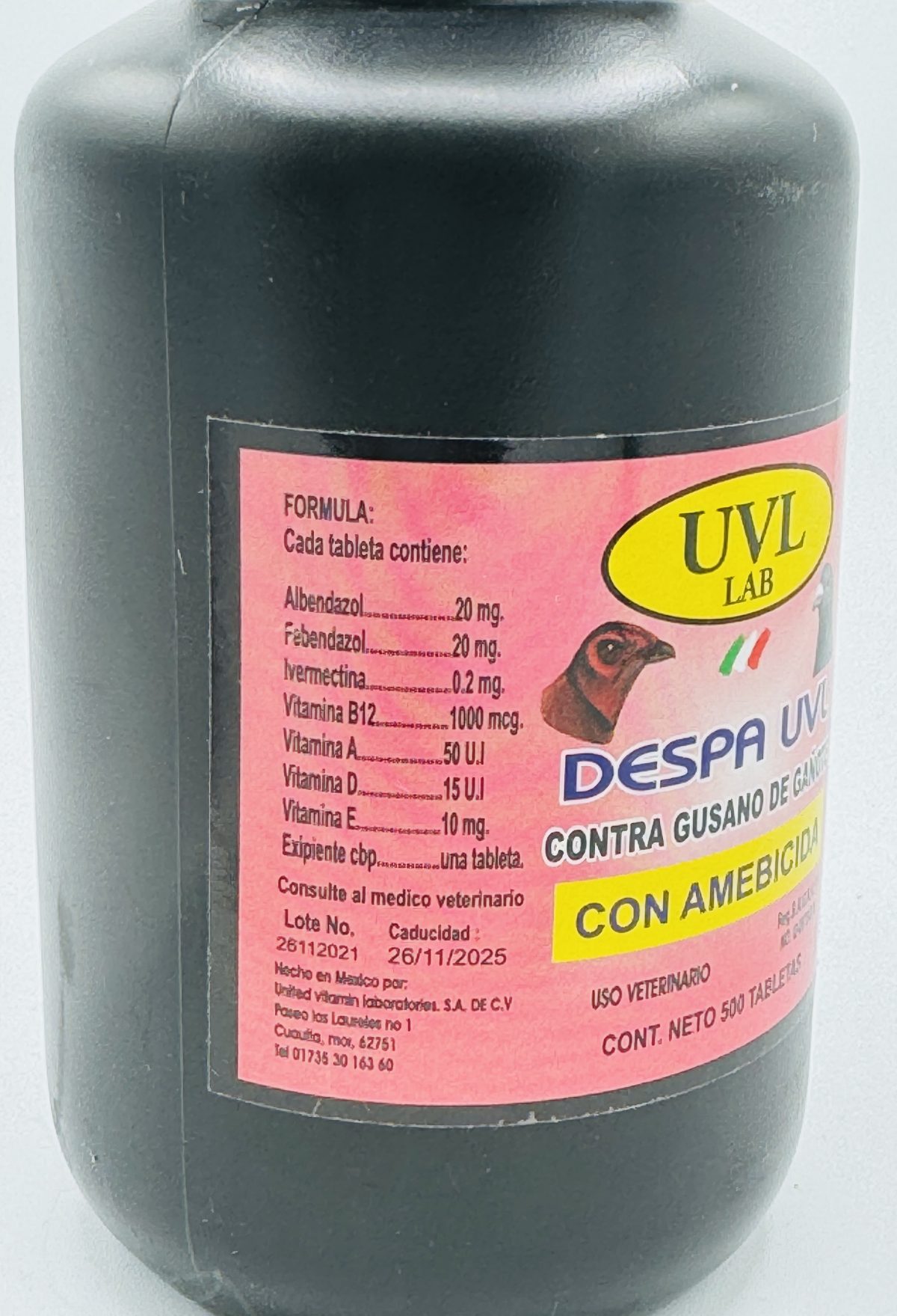 UVL DESPA 500 tabletas – Productos para gallos