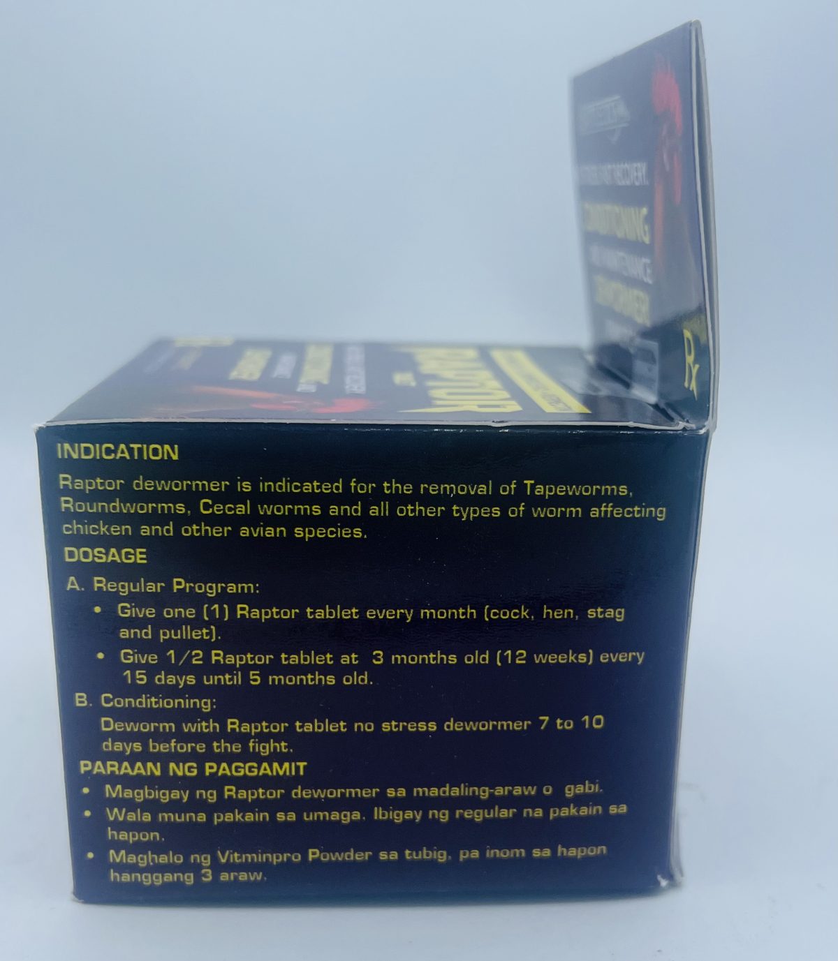 Raptor Insecticide Raptor 100tab – Productos para gallos